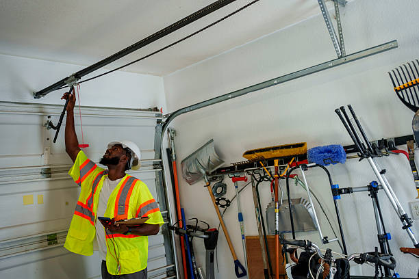 Professional Garage Door Panel Replacement technician working in Nicollet County County, MN
